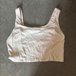 Universal Thread Cream Crop Tank Top Fitted Style